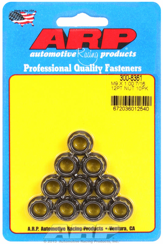 ARP 300-8361 M9 X 1.00 12PT Nut Kit