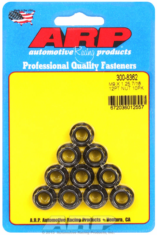ARP 300-8362 M9 X 1.25 12PT Nut Kit