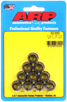 ARP 300-8363 M10 X 1.25 12PT Nut Kit