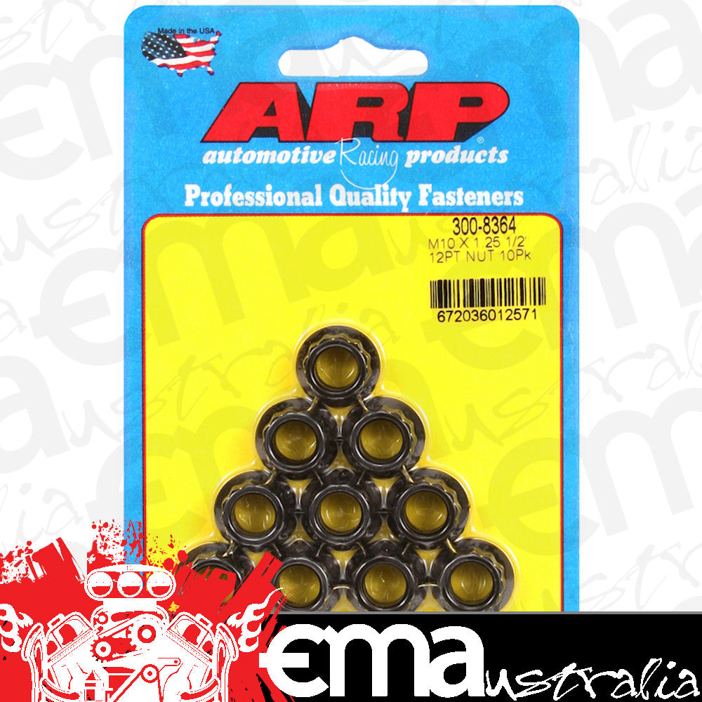 ARP 300-8364 M10 X 1.25 12PT Nut Kit