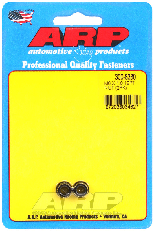 ARP Fasteners ARP300-8380 300-8380 M6 X 1.00 12PT Nut Kit