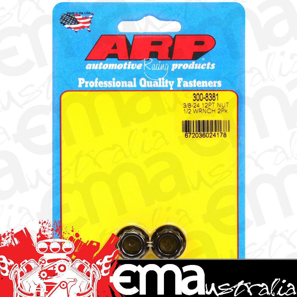 ARP 300-8381 3/8-24 1/2 Socket 12PT Nut Kit