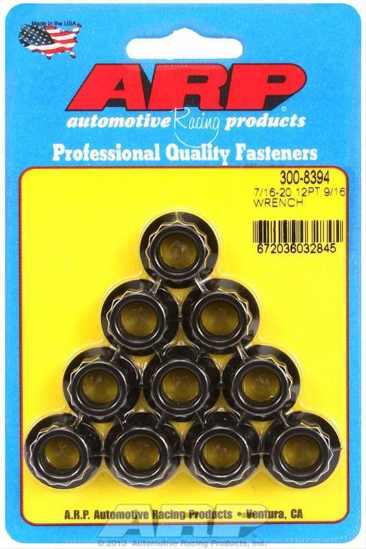 ARP 300-8394 7/16-20 9/16 Socket 12PT Nut Kit