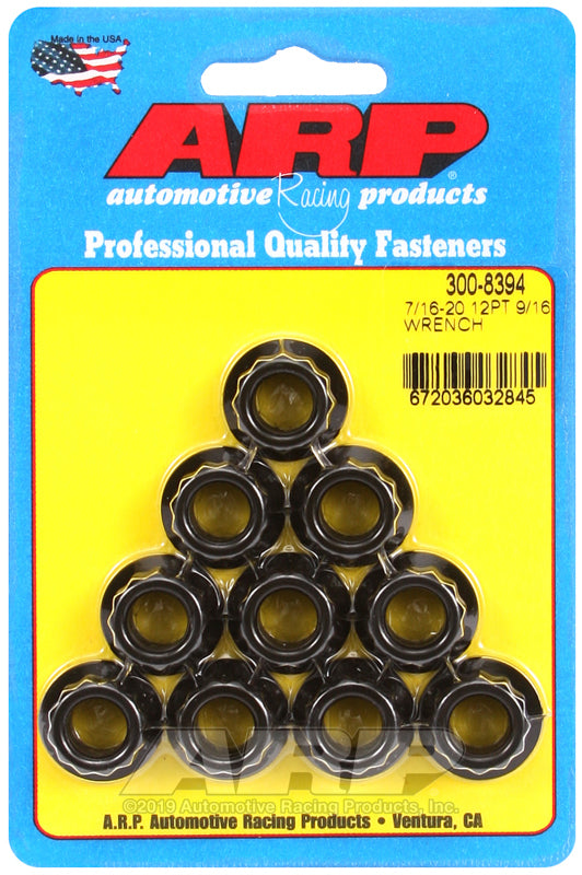 ARP 300-8394 7/16-20 9/16 Socket 12PT Nut Kit