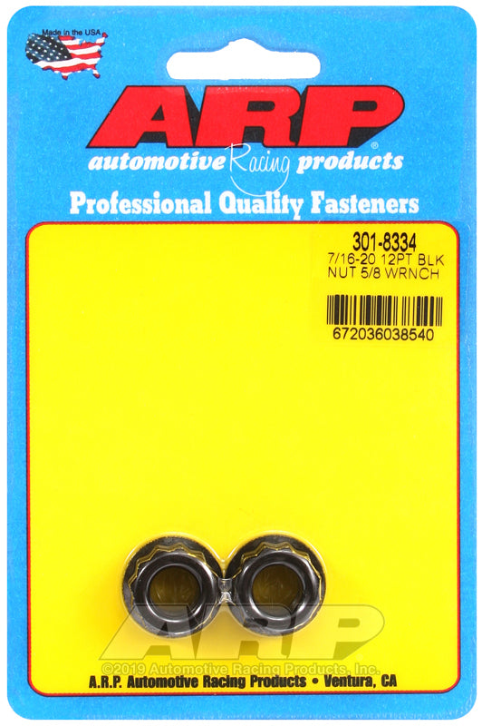 ARP 301-8334 7/16-20 5/8 Socket 12 PT Nut Kit