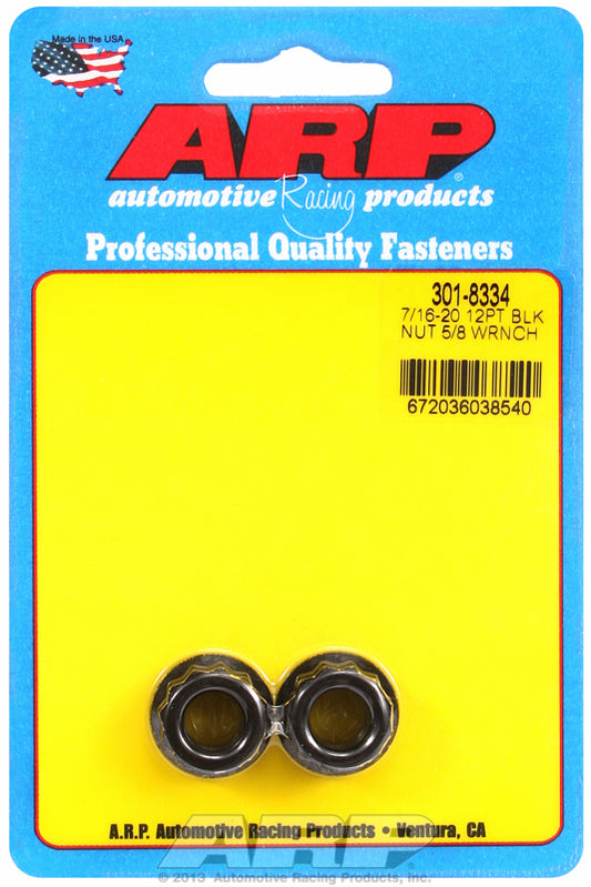 ARP 301-8334 7/16-20 5/8 Socket 12 PT Nut Kit