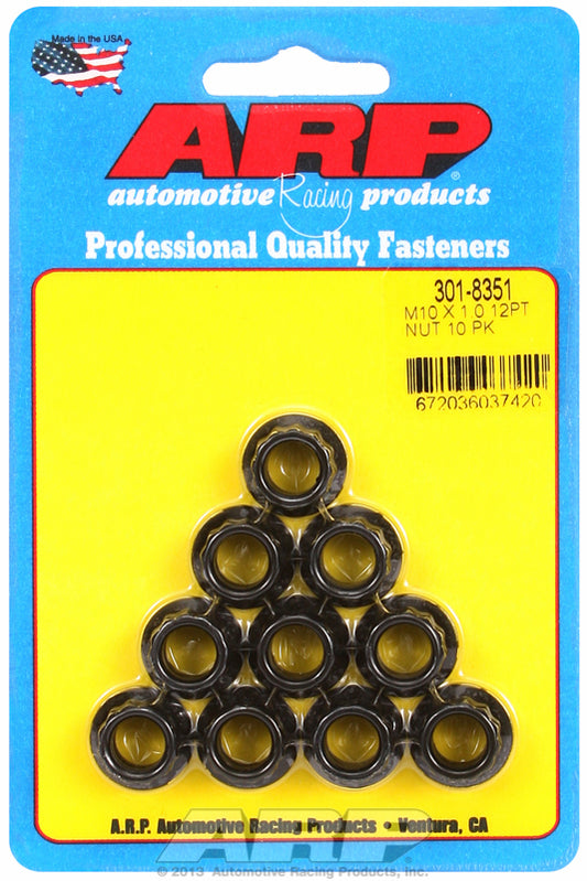 ARP 301-8351 M10 X 1.0 12PT Nut Kit