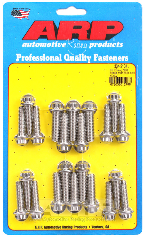 ARP 334-2104 SB SB Chevy2 Intake Manifold Bolt Kit Standard