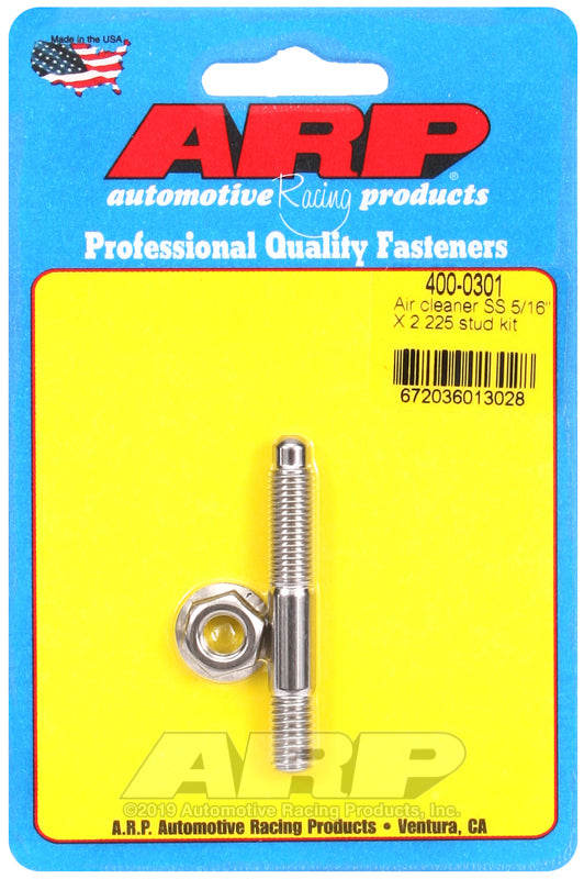 ARP 400-0301 5/16 X 2.225 SS Air Cleaner Stud Kit