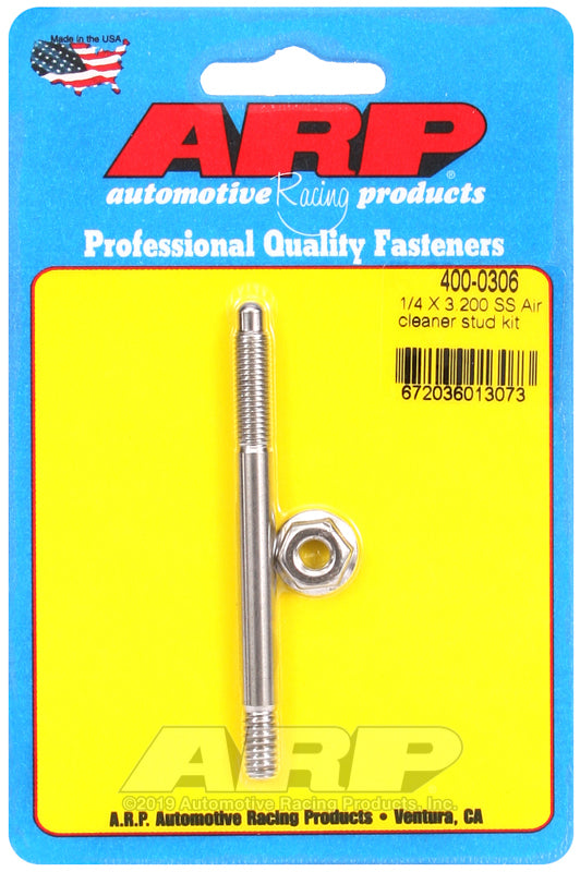 ARP 400-0306 1/4 X 3.200 SS Air Cleaner Stud Kit