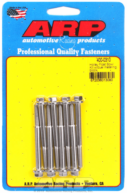 ARP 400-0310 Holley Float Bowl Kit w/ Duel Metering Block