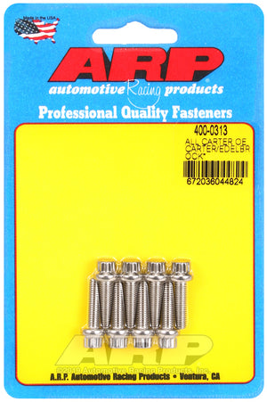 ARP 400-0313 All Carter Oe/Carter/Edelbrock (Performer & Thunder Series) Carburetor Bolt Kit
