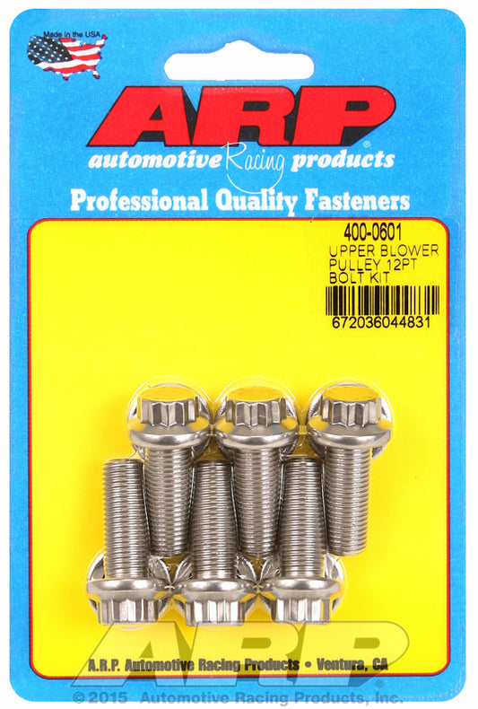 ARP 400-0601 Upper Blower Pulley SS 12PT Bolt Kit