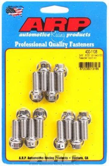 ARP 400-1103 3/8 X .750 Drilled SS Header Bolt Kit