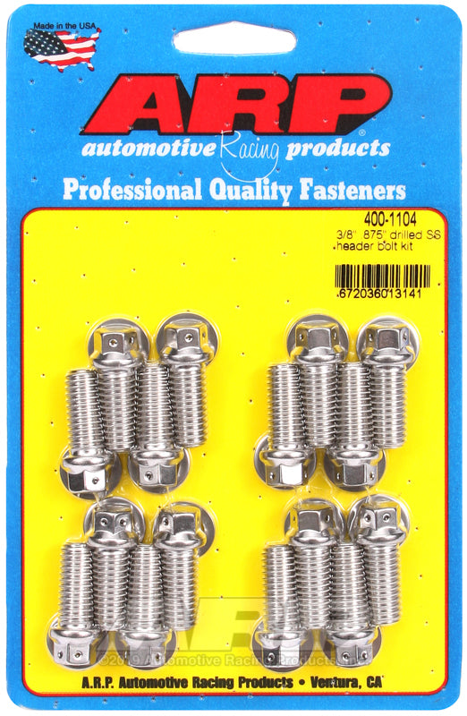 ARP 400-1104 3/8 X .875 Drilled SS Header Bolt Kit
