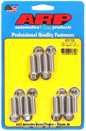ARP 400-1109 3/8 X 1.000 SS Hex Header Bolt Kit