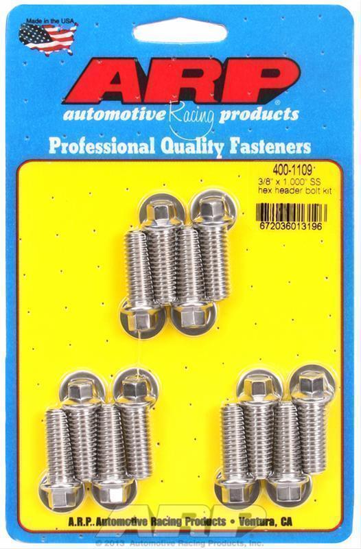 ARP 400-1109 3/8 X 1.000 SS Hex Header Bolt Kit