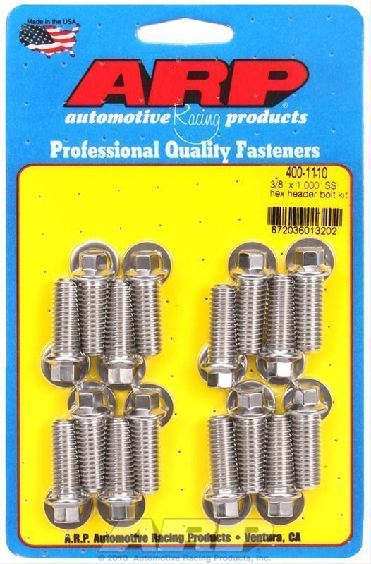ARP 400-1110 3/8 X 1.000 SS Hex Header Bolt Kit
