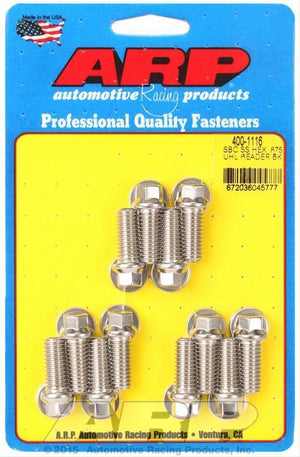 ARP 400-1116 SB Chevy SS Hex .875 UHL Header Bolt Kit