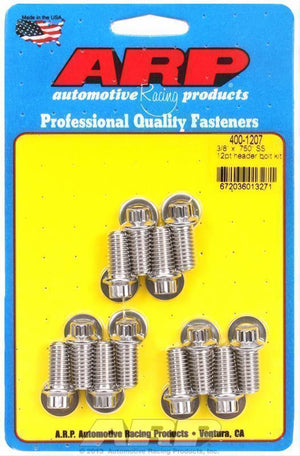 ARP 400-1207 3/8 X .750 SS 12PT Header Bolt Kit