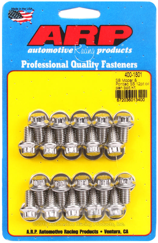 ARP 400-1801 SB Mopar & Pontiac SS 12PT Oil Pan Bolt Kit