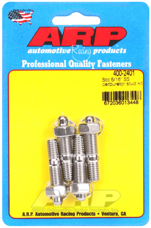 ARP 400-2401 Standard 5/16" SS Carburetor Stud Kit