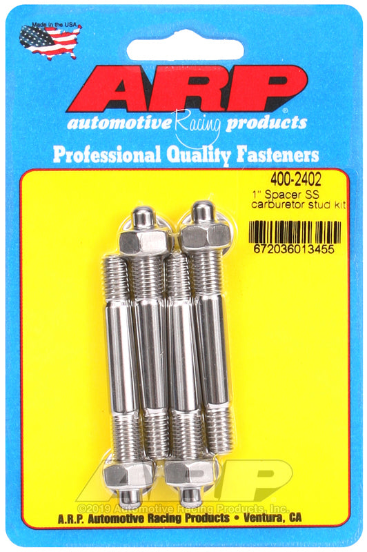 ARP Fasteners ARP400-2402 400-2402 1" Spacer SS Carburetor Stud Kit