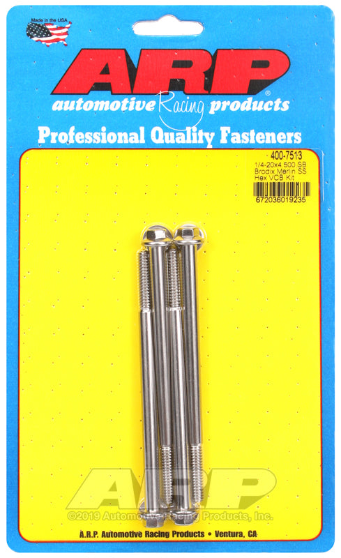 ARP 400-7513 Merlin Block Brodix Head SB Hex Valve Cover Bolt Kit