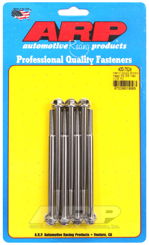 ARP 400-7524 Merlin Block Brodix Head BB Hex Valve Cover Bolt Kit
