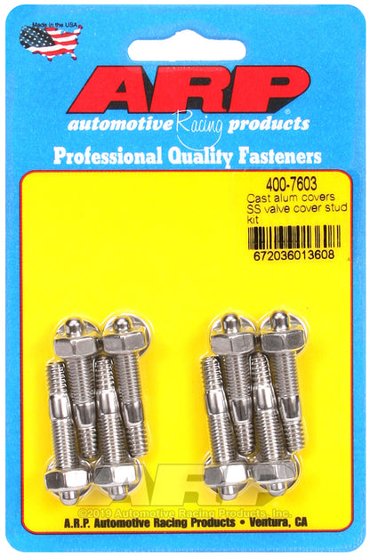 Universal Cast Alloy Rocker Covers Valve Cover Fastener Style: Stud 400-7603 Alum SS Kit ARP Fasteners ARP400-7603
