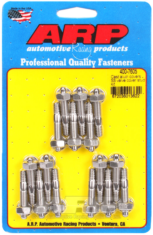 ARP 400-7605 Cast Alum Covers SS Valve Cover Stud Kit