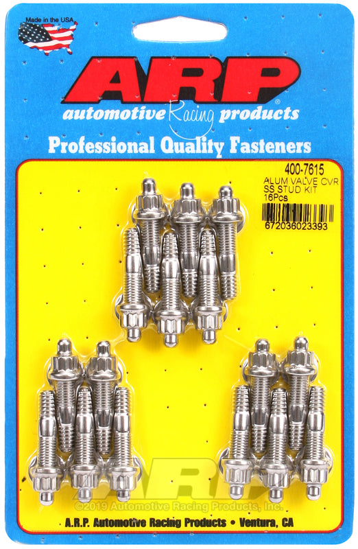 ARP 400-7615 Cast Alum Covers SS 12PT Valve Cover Stud Kit 16Pc