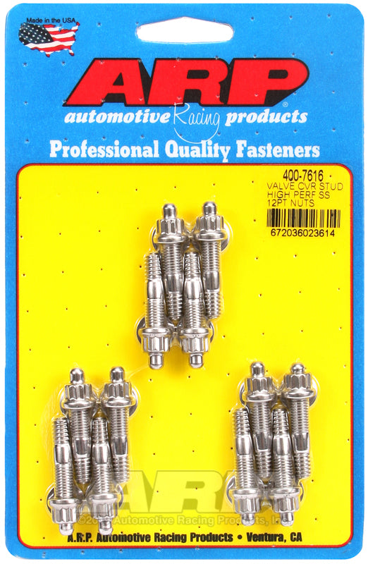 ARP 400-7616 Hi-Perf SS 12PT Valve Cover Stud Kit 12pc