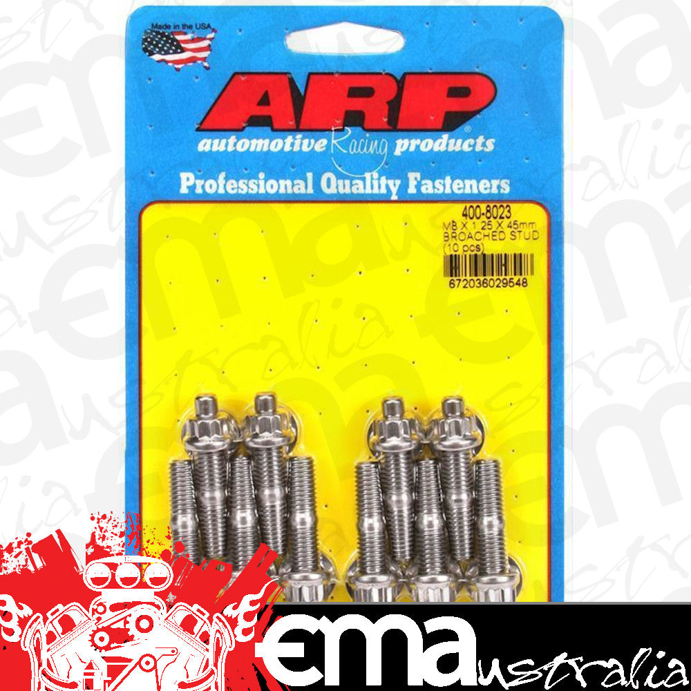 ARP 400-8023 M8 X 1.25 X 45mm Broached Stud Kit - 10Pcs