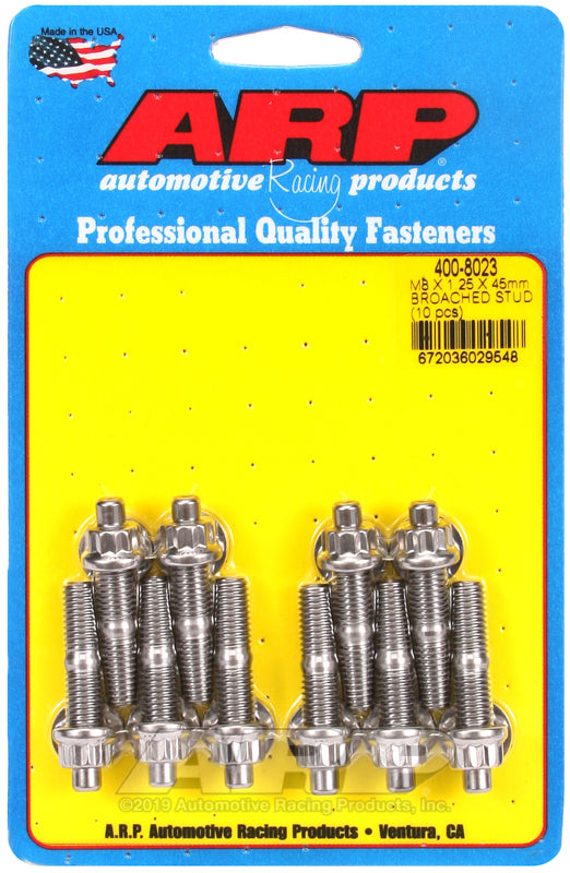 ARP 400-8023 M8 X 1.25 X 45mm Broached Stud Kit - 10Pcs