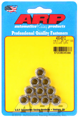 ARP 400-8312 M8 X 1.25 (M10 Wr) SS 12PT Nut Kit