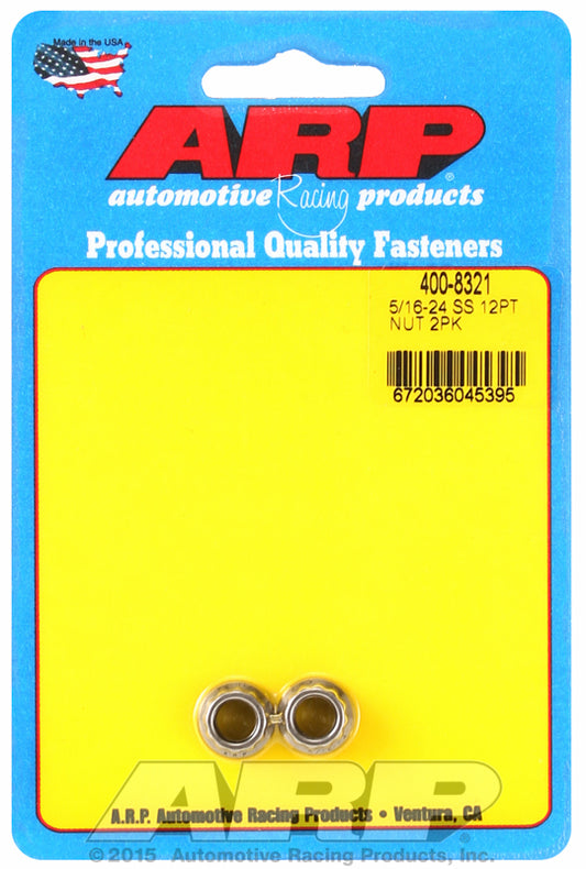 ARP 400-8321 5/16-24 SS 12PT Nut Kit