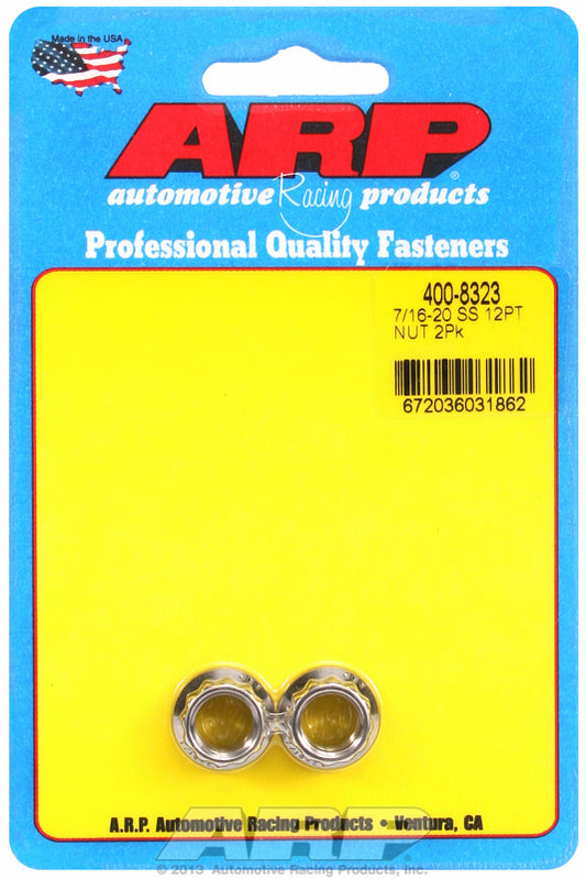 ARP 400-8323 7/16-20 SS 12PT Nut Kit