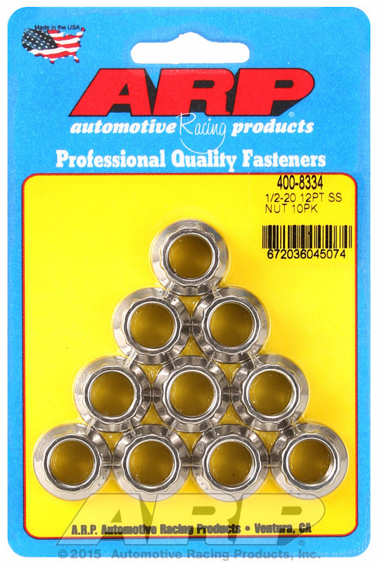 ARP 400-8334 1/2-20 SS 12PT Nut Kit