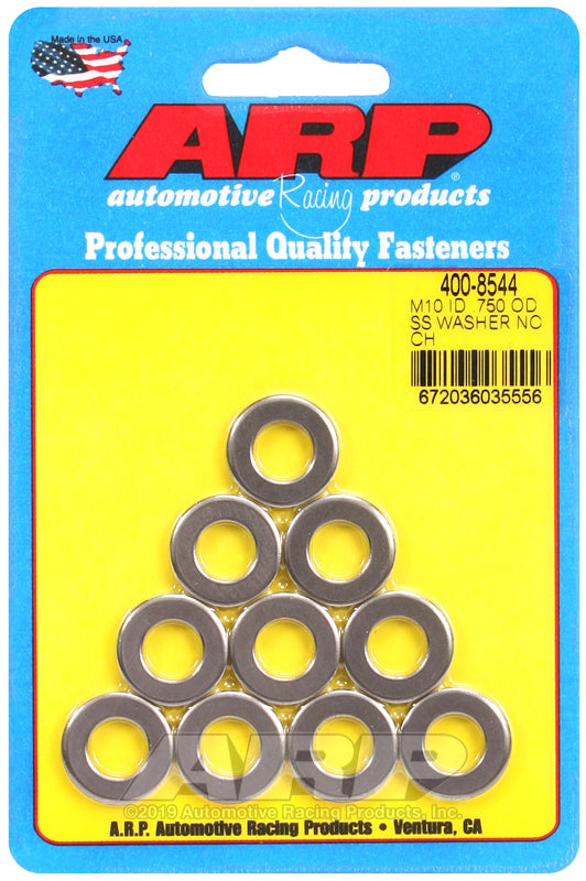 ARP 400-8544 M10ID .750OD SS No Chamfer Washers