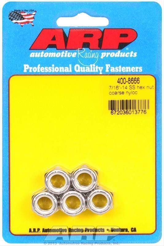 ARP 400-8666 7/16-14 SS Coarse Nyloc Hex Nut Kit