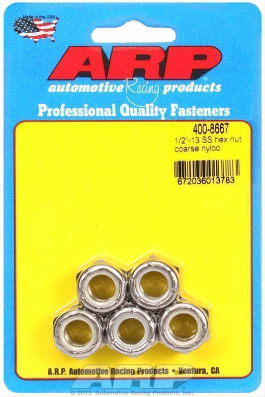 ARP Fasteners ARP400-8667 400-8667 1/2-13 SS Coarse Nyloc Hex Nut Kit