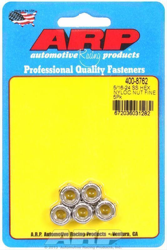 ARP 400-8762 5/16-24 SS Fine Nyloc Hex Nut Kit
