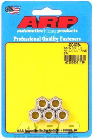 ARP Fasteners ARP400-8764 400-8764 3/8-24 SS Fine Nyloc Hex Nut Kit
