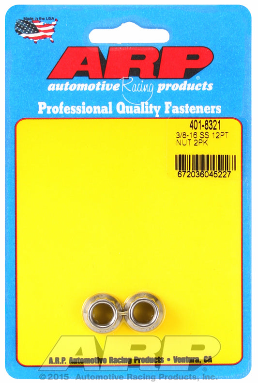 ARP 401-8321 3/8-16 SS 12PT Nut Kit