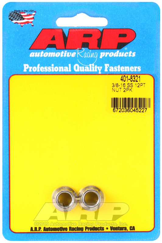 ARP 401-8321 3/8-16 SS 12PT Nut Kit