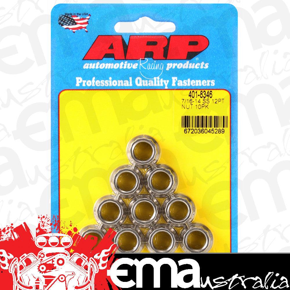 ARP 401-8346 7/16-14 SS 12PT Nut Kit