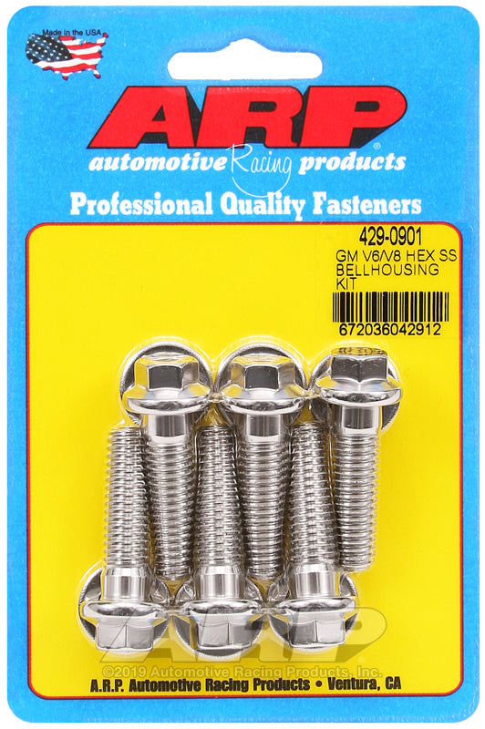 ARP 429-0901 GM V6/V8 SS Hex Bellhousing Bolt Kit