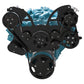 CVF B-PONT-WRAPTOR-ACO Stealth Black Pontiac Serpentine System for 350-400 428 & 455 V8 - AC & Alternator - All Inclusive