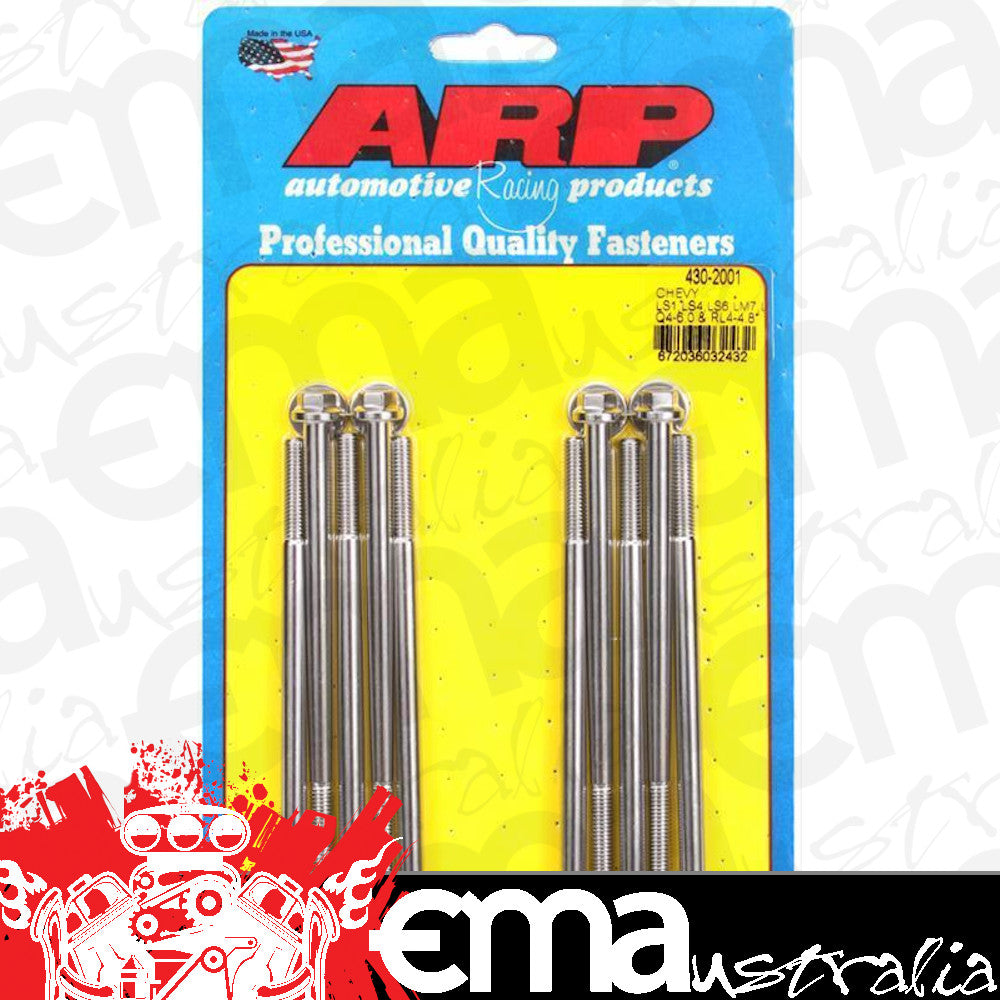 ARP Fasteners ARP430-2001 430-2001 Chevy LS1 LS4 LS6 Lm7-5.5 Lq4-6.0 & Rl4-4.8 Hex Intk Mnfld Blt Kit